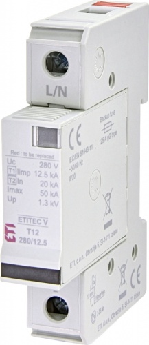 Ограничитель перенапряжения ETITEC V T12 280/12,5 (1+0) | код 002442900 | ETI