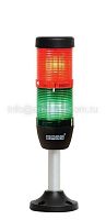Сигнальная колонна 50 мм, (IP40) красная, зеленая, 24V AC/DC, светодиод LED, алюм. патрубок 100 мм, IK52L024XM03 | код IK52L024XM03 | EMAS