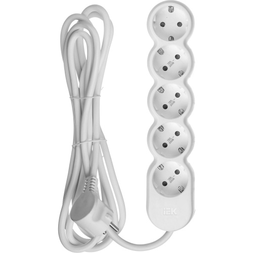 Удлинитель У05 5 мест 2P+PE/3м 3х1,5мм2 16А/250В UNO | код WYP53-16-05-03-Z | IEK фото 4