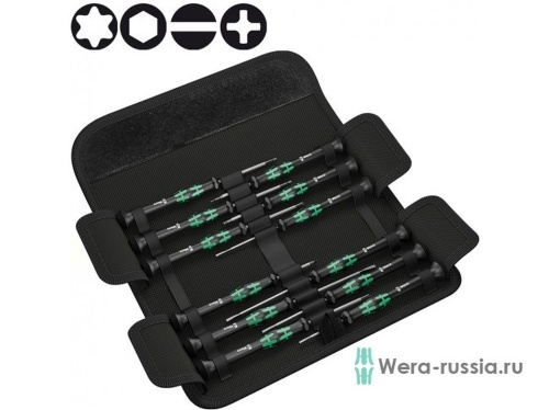Набор отвёрток Micro 12 Universal 1 для прецизионных работ, 12 предметов | код WE-073675 | Wera