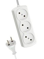 Удлинитель 3х5м 6А IP20 ПВС 2х0.75 Космос | код YKsm5m-3g(6A)S | КОСМОС