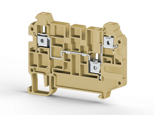 325 220, Клеммник 3-х выводной, 4 мм.кв., (бежевый), AVK 4CE | код 0.0.0.3.25220 | KLEMSAN