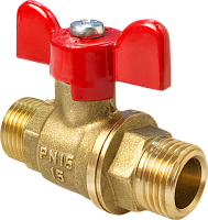 Кран шаровой латунный НР/НР ручка-бабочка. 3/4дюйм (72/18) | код VF.219.LB1.034 | VALFEX