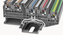 DSIO1.5/4-PE-01P-11-00Z(H), Клемма PUSH-IN, для датчиков, 1.5 мм.кв., серый, шт | код 11040000249 | DEGSON