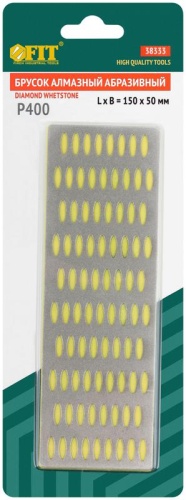 Брусок абразивный алмазный 150х50мм Р 400 желт. FIT 38333 фото 3 Брусок абразивный алмазный 150х50мм Р 400 желт. FIT 38333 фото 3