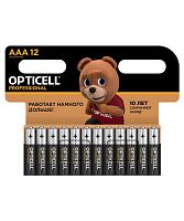 Элемент питания алкалиновый AAA/LR03 (блист. 12шт) Professional | код 5052006 | Opticell