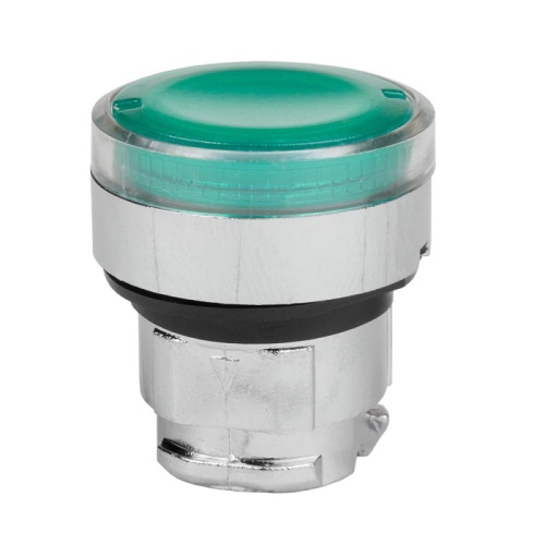 Головка кнопки OptiSignal D22 A4-PL-3 с подсветкой зеленая металл ZB4BW333 | код 332257 | КЭАЗ