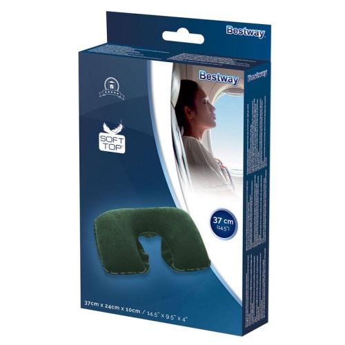 Подушка дорожная флокированная 37х24х10см (67006) Bestway 6941607332672 фото 4