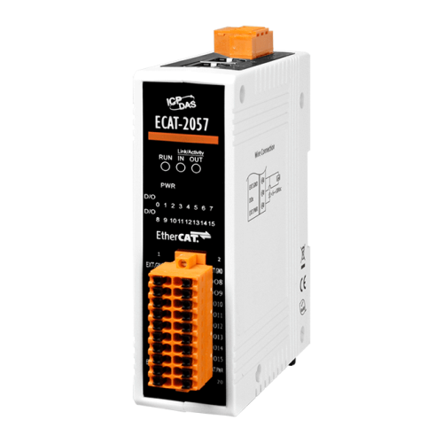 ECAT-2057P CR EtherCAT Slave I/O Module with Isolated 16-ch DO (Source, PNP, 500 mA) (RoHS) | код 00-06134797 | ICP DAS