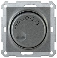 Светорегулятор поворотный с индикацией СС10-1-1-Б 600Вт BOLERO антрацит | код EDB11-0600-K95 | IEK