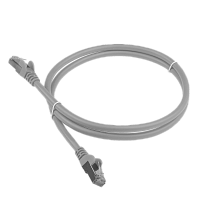 Патч-корд LANMASTER FTP кат.6, 1.0 м, серый | код LAN6-S45-45-1.0-GY | LANMASTER