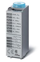 Таймер миниатюрный мультифункциональный (AI DI SW GI) монтаж в розетку 240В AC 2CO 10А регулировка времени 0.05с…100ч IP40 в комплекте металлич. клипса 094.81 | код 850282400000 | FINDER