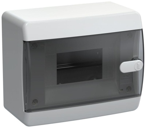 UNION Compact Корпус пластиковый ЩРН-П-6 IP41 черная прозрачная дверь IEK | код UIC-KP12-N-06-41-K01 | IEK