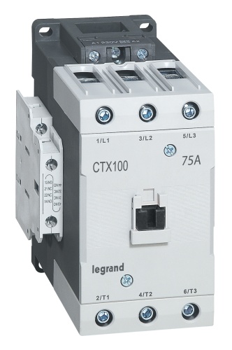 Контактор CTX³ 100 3P 75A (AC-3) 2но2нз =24В | код 416191 | Legrand