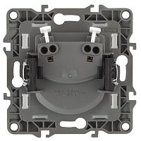 Розетка 2P, 16A-250В, Эра12, графит, 12-2105-12 | код Б0019335 | ЭРА