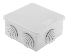 Коробка распределительная GUSI 80х80х40 (6 муфт д26), IP54, ОП, серый | код С3В86 | GUSI ELECTRIC