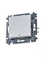 Переключатель 1-кл. СП Levit IP20 с подсветкой ориентацион. бел./ледяной | код 2CHH590646A6001 | ABB