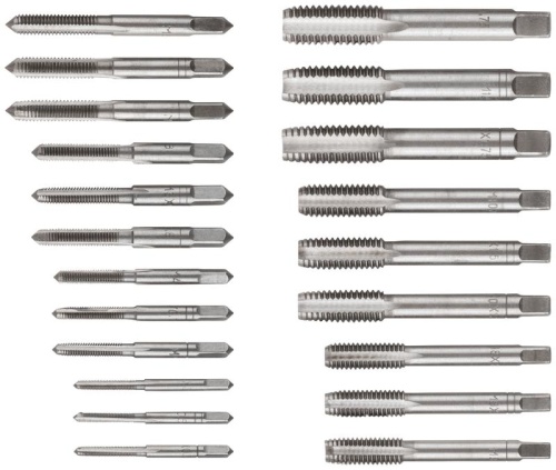 Метчики, легированная сталь Профи 21 шт., металлический кейс | код 70801 | FIT фото 4 Метчики, легированная сталь Профи 21 шт., металлический кейс | код 70801 | FIT фото 4