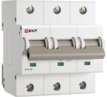 Автоматический выключатель ВА 47-125 3P 20А (C) 15кА PROXIMA EKF | код mcb47125-3-20C | EKF