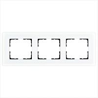 Рамка 3-м G-Glass закругленная стекло матов. бел. Jasmart G1003GW-RM