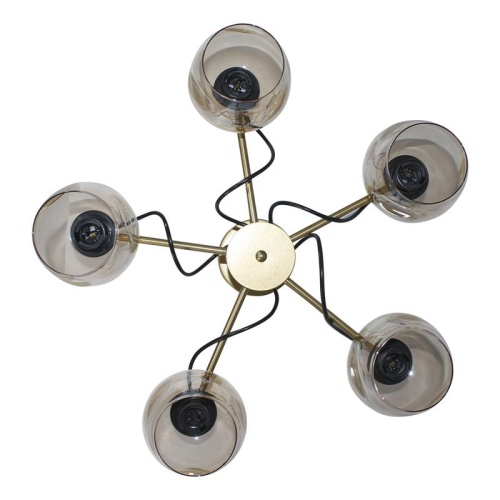 Светильник Мирра 151 зол. (Плафон 8268) НСБ 01-5х60-165 Е27 потолочный | код 1005405272 | Элетех фото 2 Светильник Мирра 151 зол. (Плафон 8268) НСБ 01-5х60-165 Е27 потолочный | код 1005405272 | Элетех фото 2