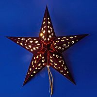 Фигура ULD-H4545-005/STA/2AA WARM WHITE IP20 RED STAR "Красная звезда" 2AA (не в/к) 45х45см подвесная 5 LED Uniel UL-00008587