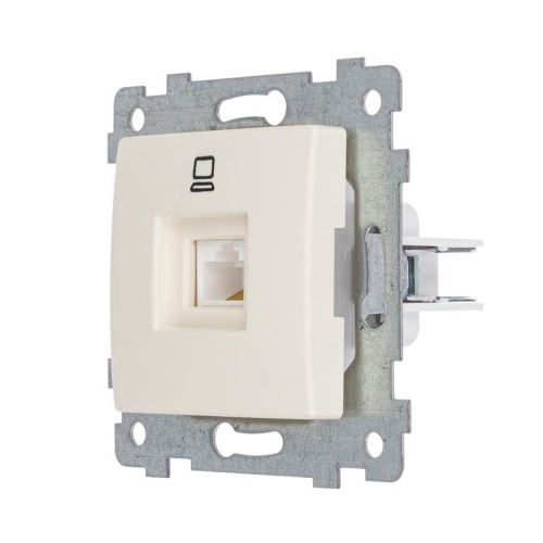 Розетка компьютерная 1-м Мария РК1-455 RJ45 кат.5E механизм сл. кость Кунцево 120003 фото 2 Розетка компьютерная 1-м Мария РК1-455 RJ45 кат.5E механизм сл. кость Кунцево 120003 фото 2