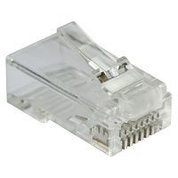 Коннектор RJ45 тип EZ, 8P8C, UTP, Cat.6, универсальный, покрытие 50 микрон,100 шт. | код LAN-EZ45-8P8C/U6-100 | LANMASTER