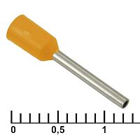 Наконечник на кабель RUICHI DN00510, оранжевый, 1x10 мм, 0.5 мм2 | код 58670 | Ruichi