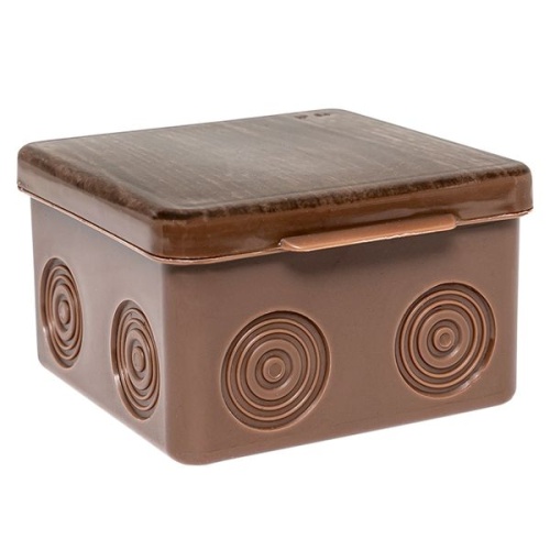 Коробка распаячная КМР-030-035 пылевлагозащищенная без мембранных вводов (80х80х50) тёмное дерево PROxima | код plc-kmr-030-035-t | EKF фото 2 Коробка распаячная КМР-030-035 пылевлагозащищенная без мембранных вводов (80х80х50) тёмное дерево PROxima | код plc-kmr-030-035-t | EKF фото 2