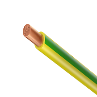 Провод силовой ПуГП нг(А)HF 1х35 желто-зеленый ТРТС | код БП-00014036 | ЭлПром