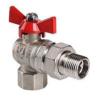 Кран шар. BASE угловой с полусгоном 1" вн.-нар. | код. VT.228.N.06 | VALTEC