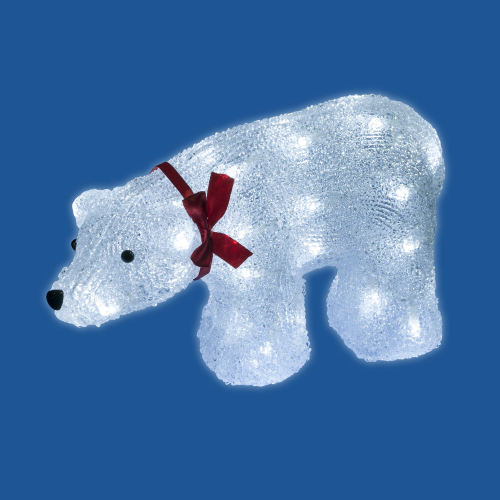 ULD-M3423-040/STA WHITE IP20 WHITE BEAR Фигура светодиодная «Белый медведь», 40 светодиодов, 34*12*23 см, белый, IP20 | код 7954 | Uniel