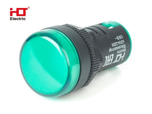 Лампа AD16-22DS(LED)матрица d22мм зеленый 110В IP40 HLT | код 085-06-18| HLT