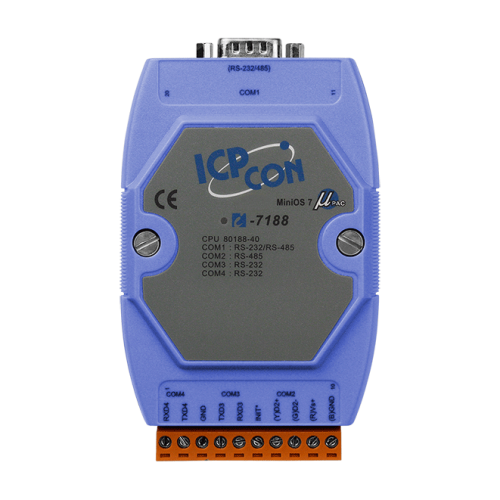 I-7188/512 CR Embedded Controller , developing tool kit, MiniOS7, With 512 k flash, without Display | код 00-01140650 | ICP DAS