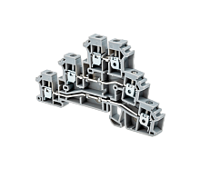 Клемма винтовая трехуровневая, 2.5 мм2, серая MTU-TR2.5 | код 69598 | MEYERTEC