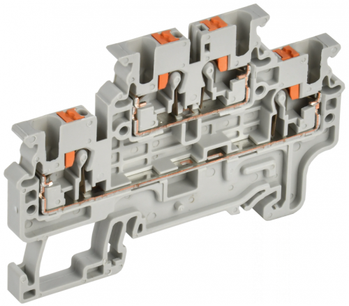 Колодка клеммная CP-ML 2 ур. 2,5мм2 серая IEK | код YCT23-00-2-K03-002 | IEK