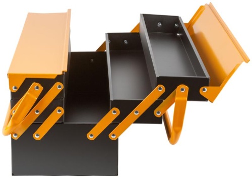 Ящик для инструмента металлический с 4-мя раздвижными отделениями 530х200х200 мм | код 65680 | FIT фото 6