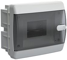 UNION Compact Корпус пластиковый ЩРВ-П-6 IP41 черная прозрачная дверь IEK | код UIC-KP12-V-06-41-K01 | IEK