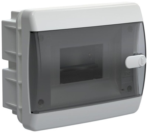 UNION Compact Корпус пластиковый ЩРВ-П-6 IP41 черная прозрачная дверь IEK | код UIC-KP12-V-06-41-K01 | IEK