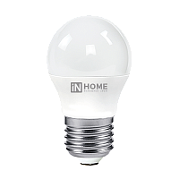 Лампа светодиодная LED-ШАР-VC 4Вт 230В Е27 4000К 360Лм IN HOME | код 4690612030593 | IN HOME