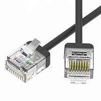 Патч-корд неэкранированный Ultra SLIM CAT6 U/UTP 4х2, 32 AWG, LSZH, чёрный, 1м | код RN6UU4510BK-32 | DKC