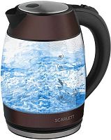 Чайник электрический Scarlett SC-EK27G100 1.7л. 2200Вт коричневый/черный (корпус: стекло) | код 1880010 | SCARLETT