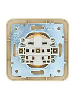 Розетка 1-м СП ASTI 16А IP20 с заземл. защ. шторки термопласт в сборе крем. LEZARD 7081-0303-124B