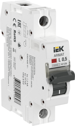ARMAT Авт. выкл. M10N 1P L 0,5А IEK | код AR-M10N-1-L0D5 | IEK