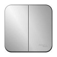 Выключатель 2-клавишный BLANCA, открытый монтаж, алюминий | код. BLNVA105013 | Schneider Electric