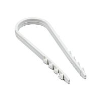 Дюбель-хомут для круглого кабеля (19-25мм) белый (50шт,) PROxima | код plc-ncs50-19x25w | EKF