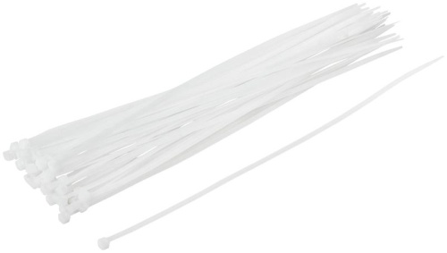 Хомуты нейлоновые, белые для проводов, 50 шт., 300X3 | код 60423 | FIT фото 2