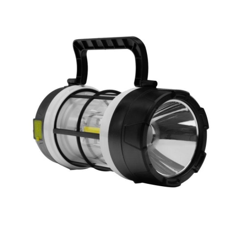 Фонарь аккумуляторный LED38102 LED+3COB 5 реж. Micro-USB PowerBank пластик коробка черн./бел. Ultraflash 15952 фото 5