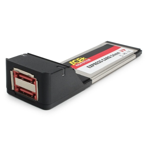 Контроллер eSATAII AgeStar as-eces2-s, Expresscard, порты: 2 х внешн. eSATAII (SILICON 3132 chip) | код as-eces2-s | AgeStar